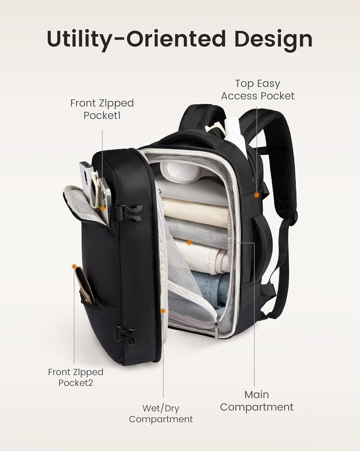 LOVEVOOK Ryanair Handgepäck 40x30x20, Handgepäck Rucksack Reiserucksack Flugzeug Damen Herren, Carry