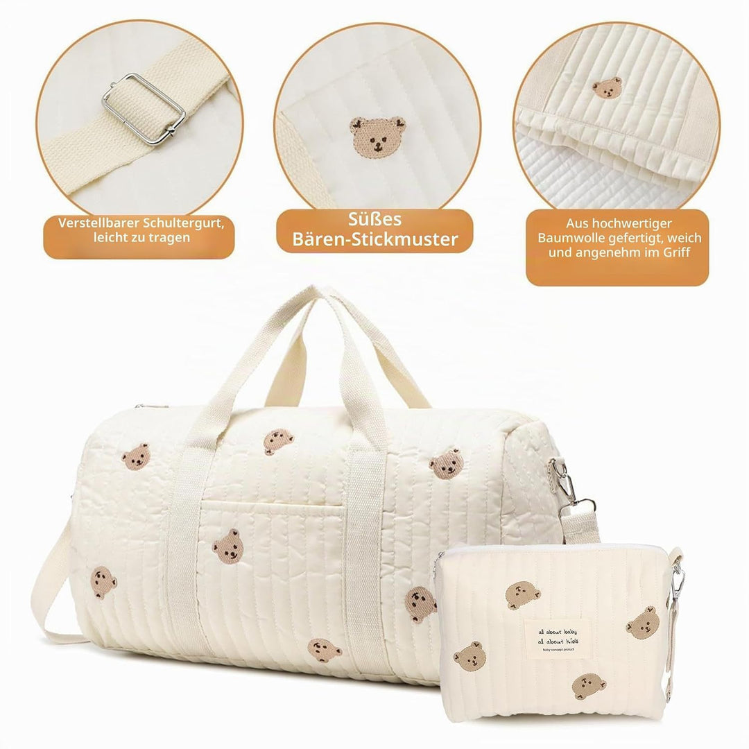 Grosse Wickeltasche Bag, Kompakte Baby Windeltasche &amp; Reisetasche, Vielseitige Tragetasche mit Schul