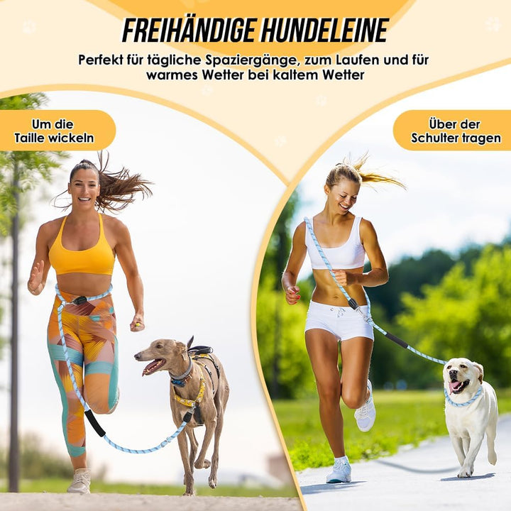 Hundeleine 3m für Kleine mittelgrosse Hunde, 8in1 Schleppleine mit 3 Verstellbare Schnalle und Griff