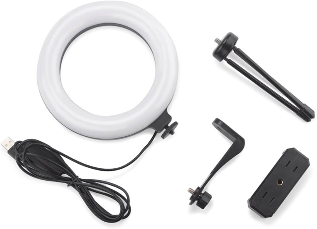 2X LED Handy Ringlicht Ø 16 cm mit Stativ und Handyhalter Dimmbar Smartphone Lampe Licht Ringleuchte