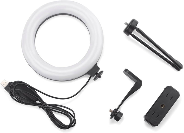 2X LED Handy Ringlicht Ø 16 cm mit Stativ und Handyhalter Dimmbar Smartphone Lampe Licht Ringleuchte