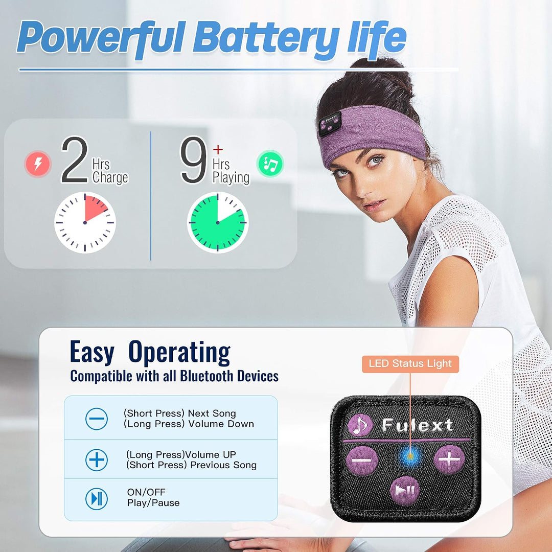 Schlafkopfhörer Sport Stirnband Kopfhörer mit Lautsprechern Perfekt für Training,Joggen,Yoga,Schlafl