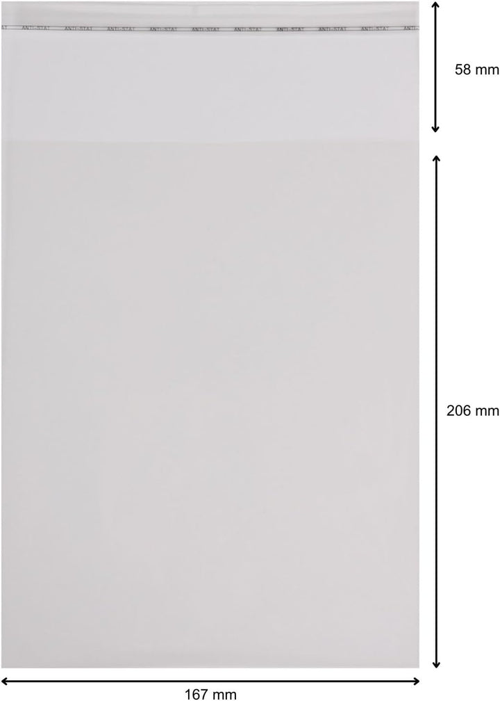 200 St. Schutzhüllen für DVD Staffel Box 3-fach + Mediabook Blu-ray Box 167 x 206 mm + 58 mm Klappe