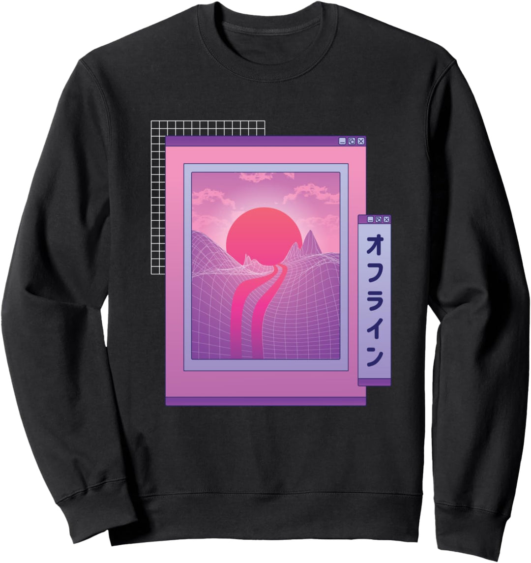 Japan Landscape Vaporwave 90s Japanese Aesthetic Lofi Pastel Sweatshirt