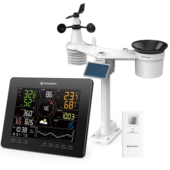 Bresser WLAN 4CAST MD Funk-Wetterstation:Detaillierte 7-Tage-24-Std.-Wettervorhersage, WLAN-Anbindun