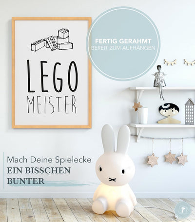 Papierschmiede® Kinderposter in A3 gerahmt im Natur-Holzrahmen, Wanddeko für Kinderzimmer, Babyzimme