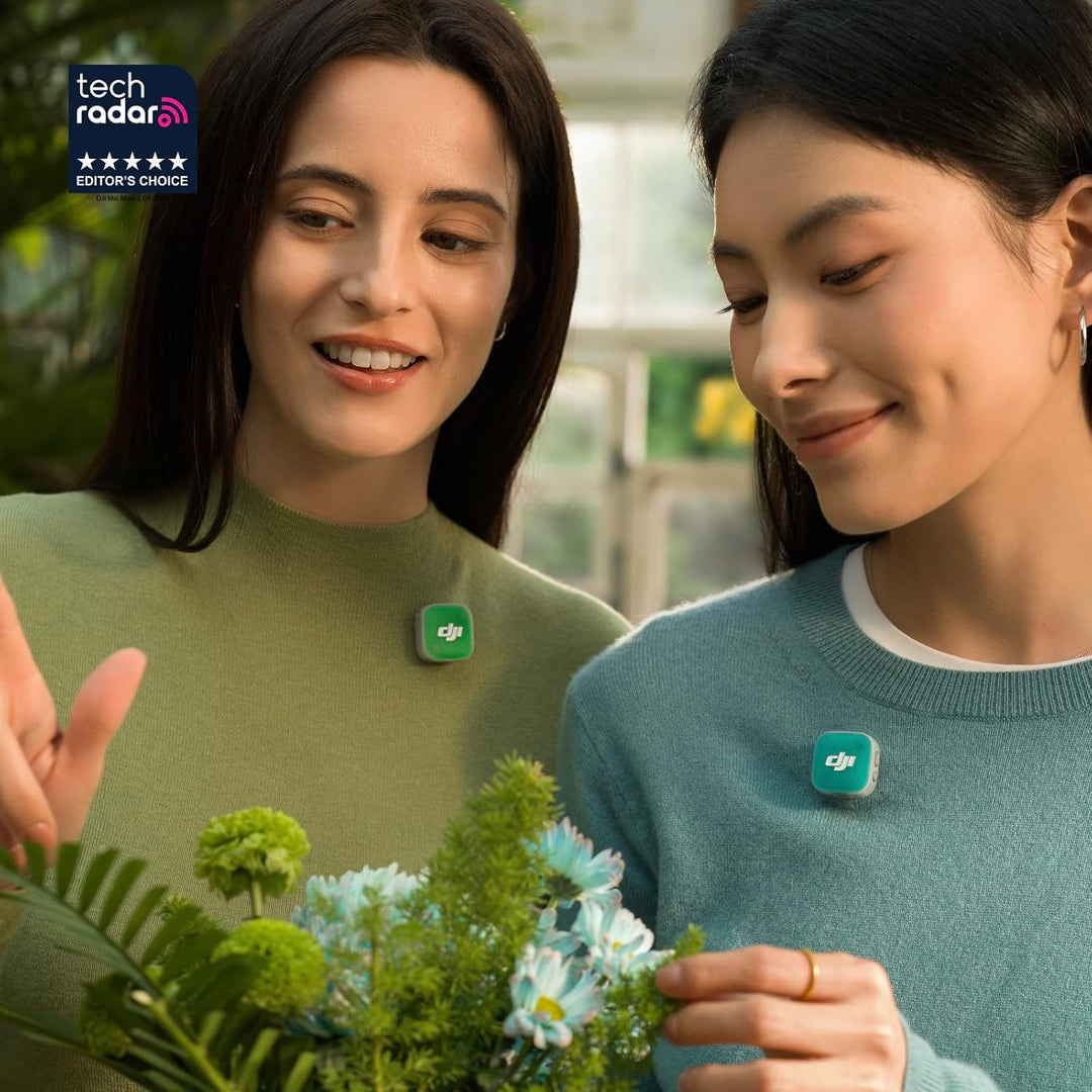 DJI Mic Mini 2 (2 TX + 1 Mobile RX + Ladeschale), Lavalier-Mikrofon, Ansteckmikrofon für iPhone und