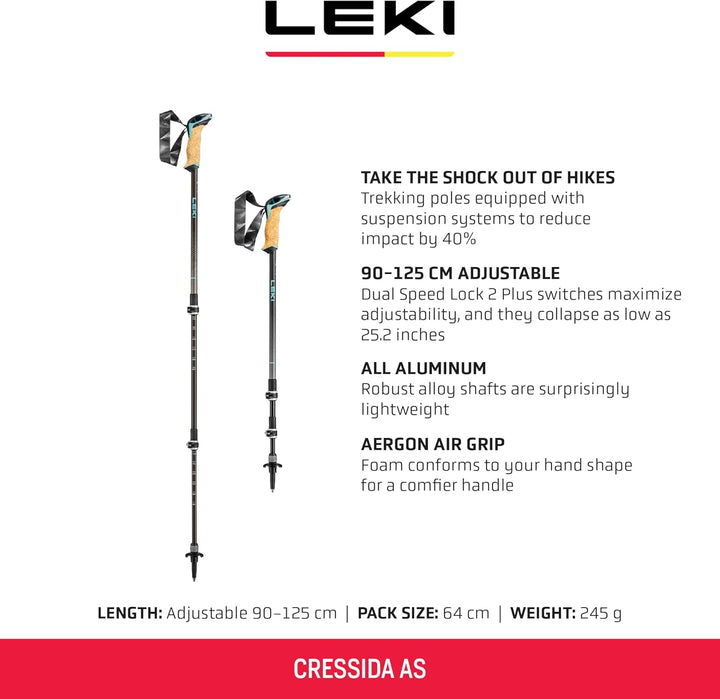 LEKI Cressida AS BRAUN-BRAUN 90-125cm, 90-125cm