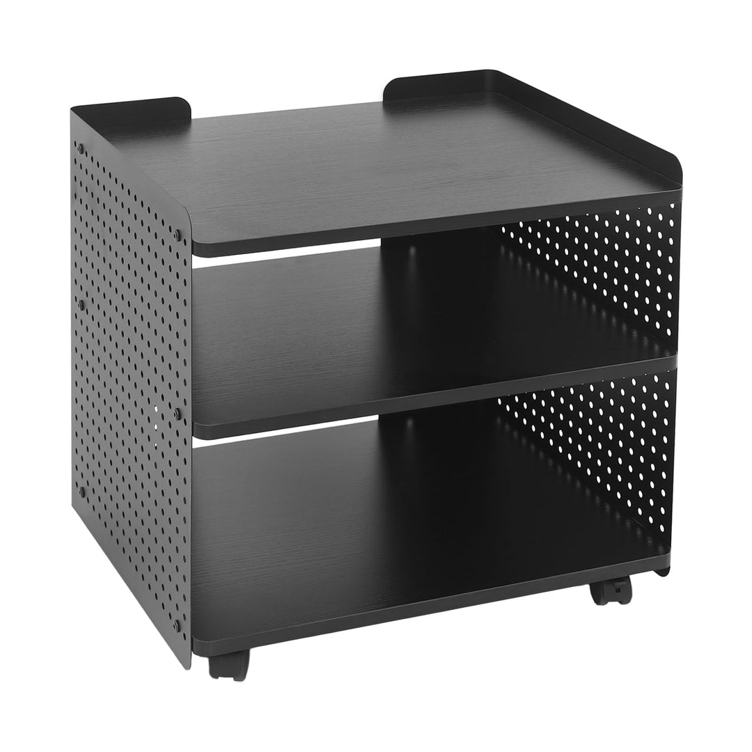 Druckerwagen rollbar 50 * 39 * 50cm 3-Ebene Druckertisch Tragkraft 88,18 Pfund Druckerschrank, Eisen