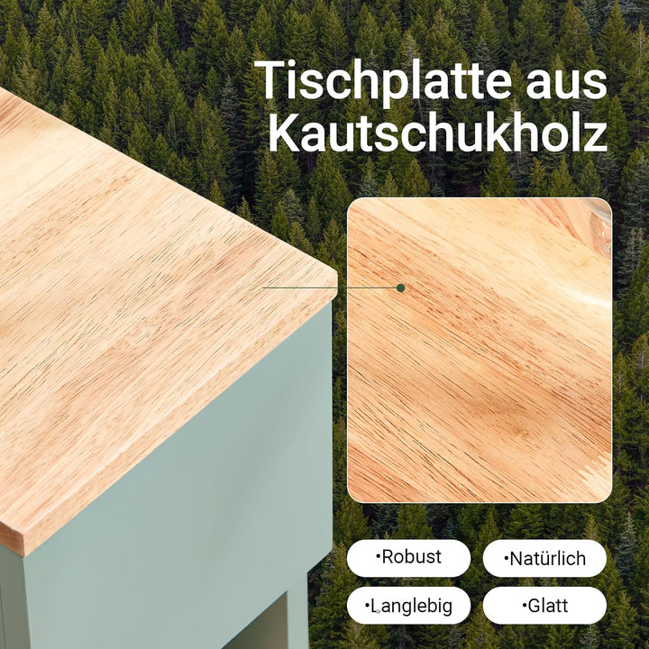 SoBuy Nachttisch mit Schublade für Boxspringbett Sofatisch Beistelltisch schmal Telefontisch Nachtsc