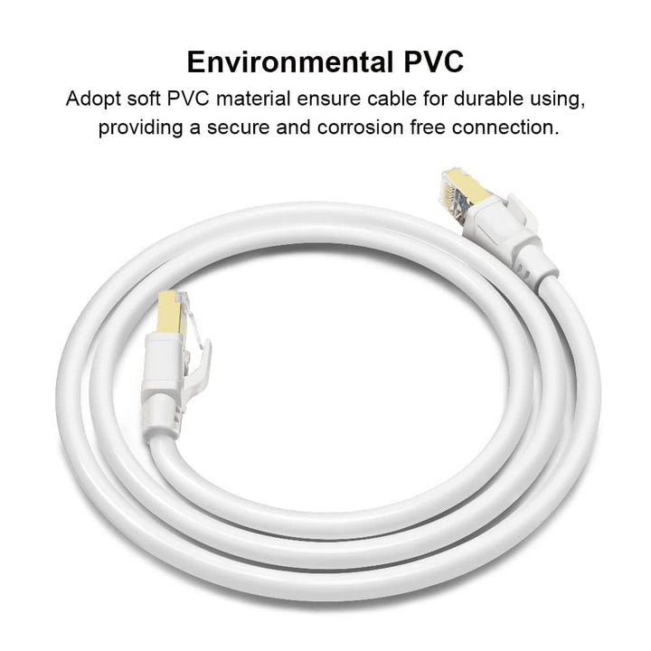 Yauhody Lan Kabel 20 Meter, Cat 8 Netzwerkkabel 40Gbps 2000MHz-26AWG-S/FTP-POE Ethernet Kabel RJ45 G