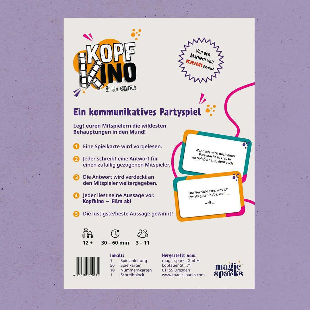 Generisch Kopfkino à la Carte - Original-Edition, Partyspiel, 3-11 Mitspieler
