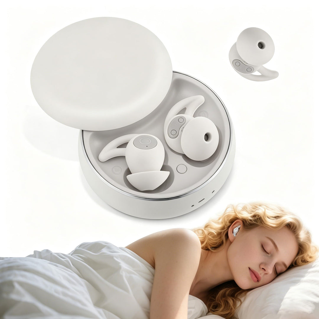 Schlafkopfhörer Seitenschläfer, Noise Cancelling Bluetooth Kopfhörer 28db Mini zum Schlafen, Unsicht
