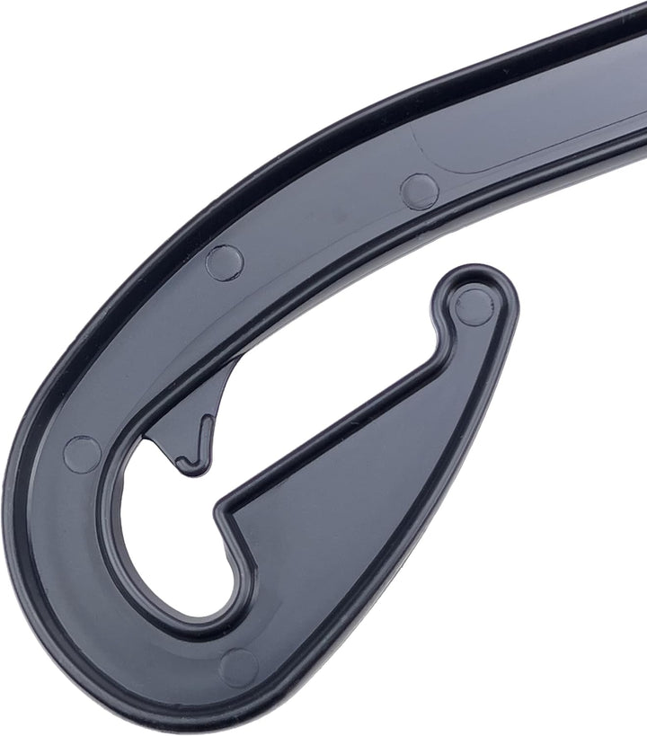 Kunststoff Kleiderbügel Schwarz in der Grösse 47cm, 20er Set | Made in Germany