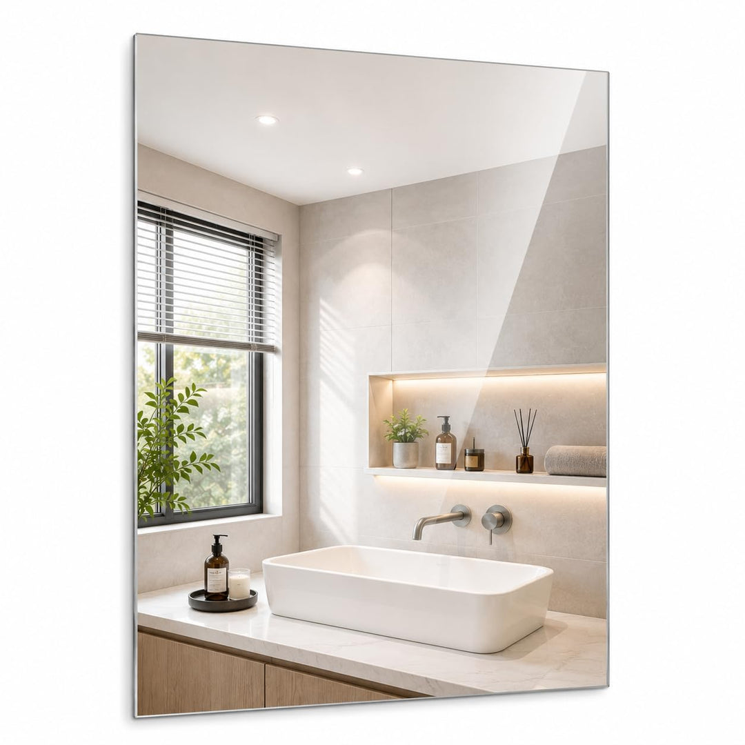 Homestyle Kristallspiegel 50 x 70 cm Rahmenlos Wandspiegel 50x70, 50x70
