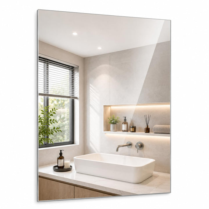 Homestyle Kristallspiegel 50 x 70 cm Rahmenlos Wandspiegel 50x70, 50x70