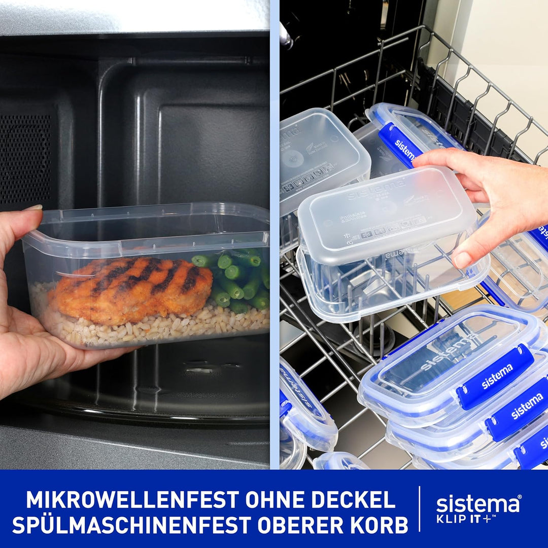 Sistema KLIP IT PLUS Frischhaltedose | 7,5 l rechteckig | stapelbare und luftdichte Vorratsdose mit