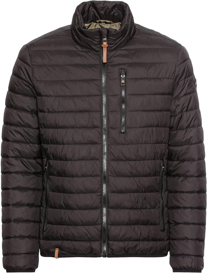 camel active Herren Leichte Steppjacke ohne Kapuze Blouson Schwarz 30, Blouson Schwarz 30