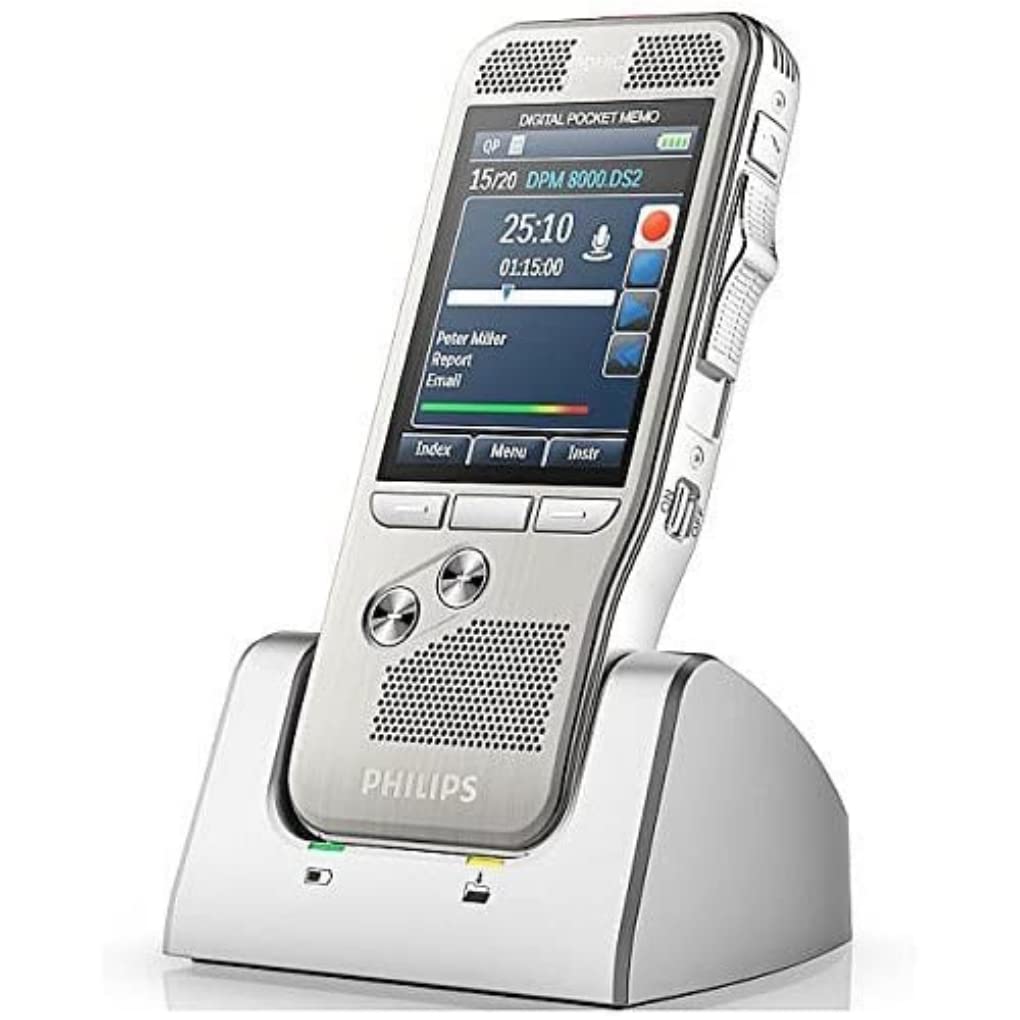 Philips DPM 8100 Pocket Memo Digitales Diktiergerät, Schiebeschalter ohne Software internationaler S