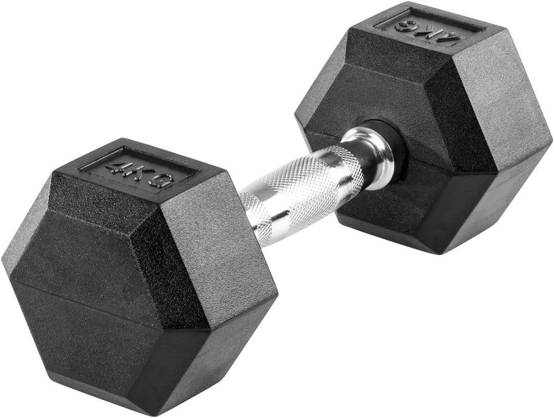 Sport-Tec Hex Kompakthantel aus Gummi, Hexagon-Hantel, Krafttraining, Fitness Hantel, Muskelaufbau,