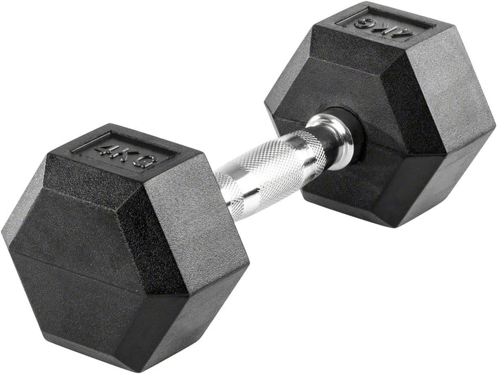 Sport-Tec Hex Kompakthantel aus Gummi, Hexagon-Hantel, Krafttraining, Fitness Hantel, Muskelaufbau,