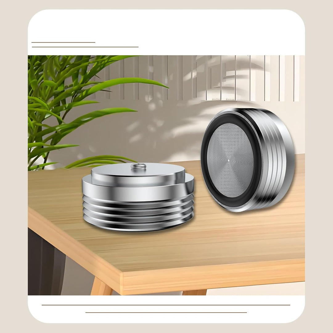 Tertullus 4 Stück Aluminium HiFi Gerätefüsse 39mm×17mm Silver Schrauben Lautsprecher Absorber Subwoo