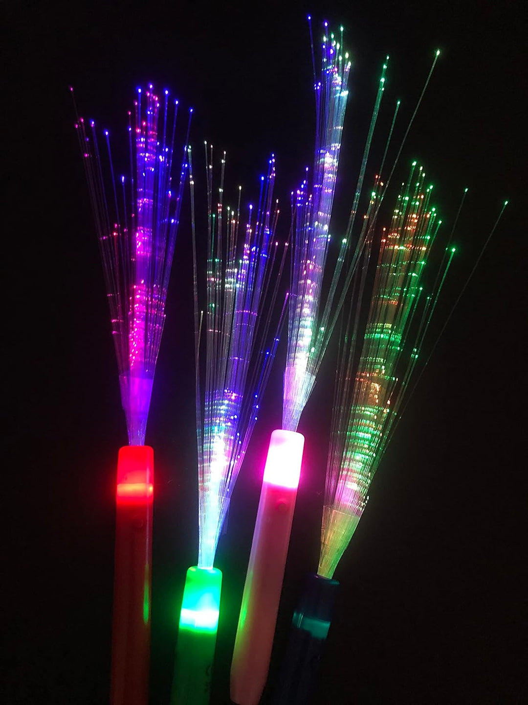 Partyknicklichter - 10 Stück LED Leuchtwedel multicolor - Leuchtstab mit multicolor Licht - für Part