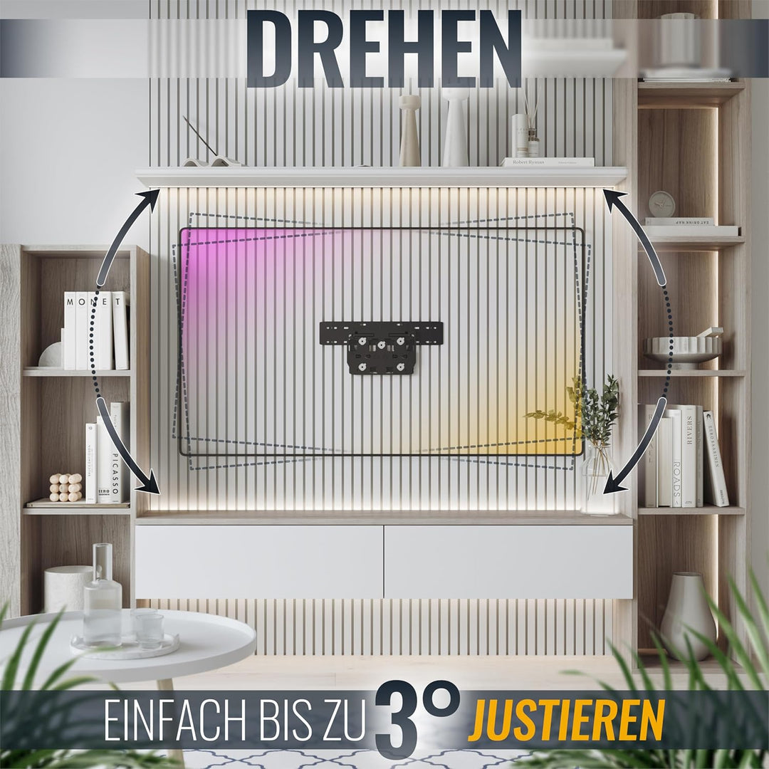 RICOO No Gap TV Wandhalterung Fernseher Halterung SQ75 für Samsung Q7/Q8/Q9 QLED 75 Zoll flach &amp; Ult
