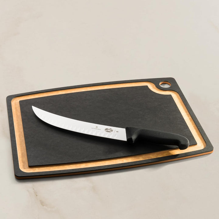 Victorinox Fibrox Cimeter-Messer mit Kullenschliff, Scharfes Metzgermesser für grosser Fleischstücke