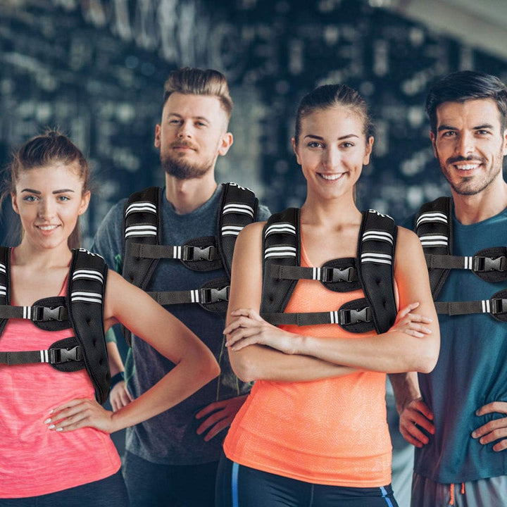 GOPLUS Gewichtsweste Trainingsweste, Laufweste mit Eisensandfüllung, Plattenträger Weste Einsatzwest