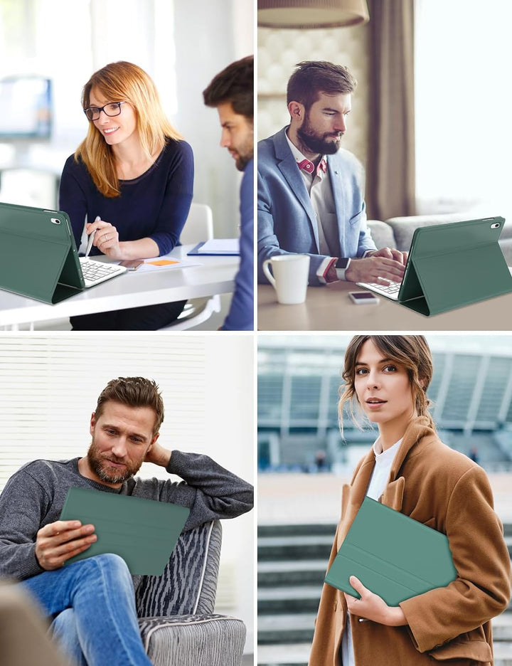 IVEOPPE Tastatur Hülle Kompatibel mit iPad 9.Gen/ 8.Gen/ 7. Generation 10,2 Zoll (2021/2020/2019),QW