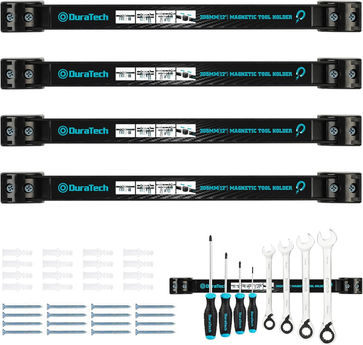 DURATECH Magnetleiste Werkzeug Set 4 Stück, Magnethalter Werkzeughalter Wand, Starke Magnete, Einfac