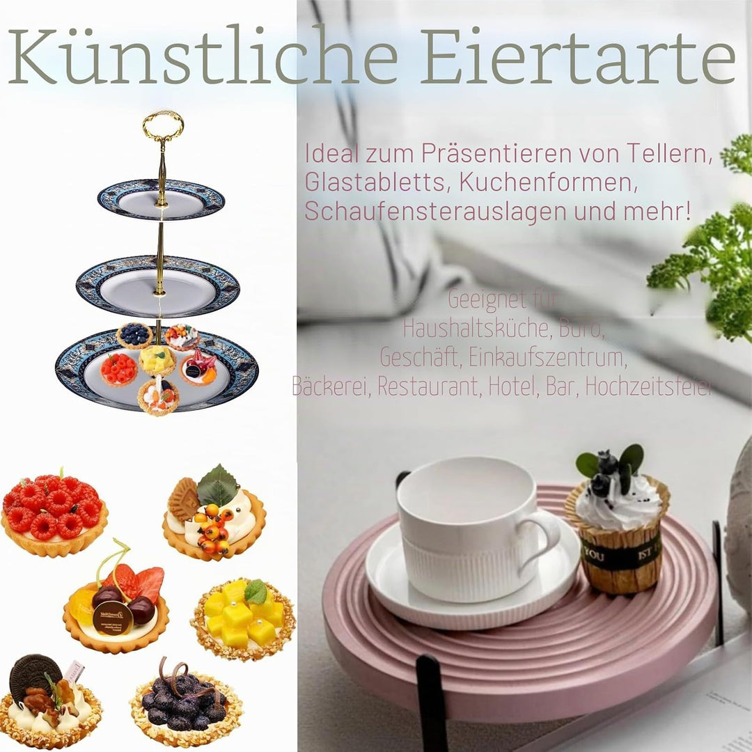 Künstliche Kuchendekoration, 6 Stück, 7,6 cm, für Kuchen, Gebäck, Muffins, Desserts, realistische kü