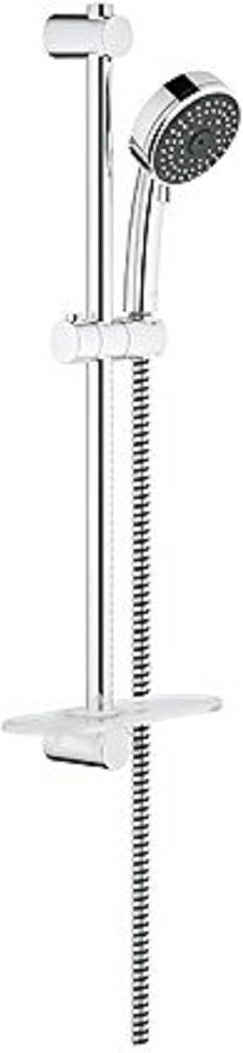 GROHE Vitalio Comfort 100 - Brausestangenset (wassersparend, 4 Strahlarten, Antikalk-System), chrom,