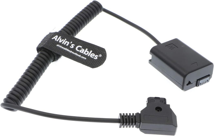 Alvin's Cables Sony A7 Dummy Akku zu D-Tap Kabel für Sony A7R A7S A7II NEX Serie Spiralkabel, Spiral