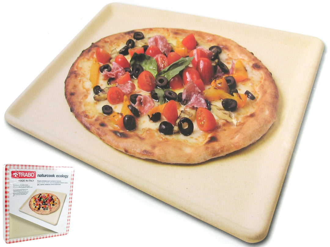 Trabo My Cooking Naturcook Feuerfeste Platte, Ton, Beige, 35 x 34.5 cm, Höhe 2.5 cm
