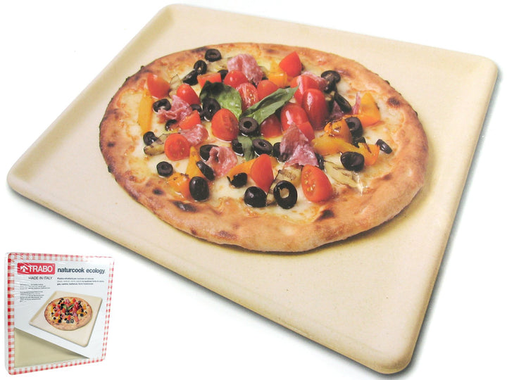 Trabo My Cooking Naturcook Feuerfeste Platte, Ton, Beige, 35 x 34.5 cm, Höhe 2.5 cm