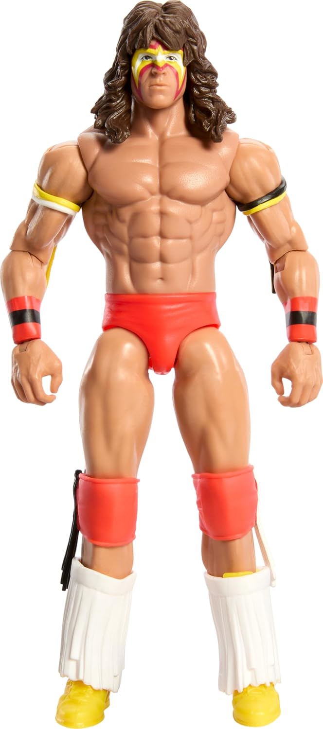 Mattel WWE Actionfigur, 15,2 cm grosses Sammlerstück Ultimate Warrior mit 10 Artikulationspunkten &