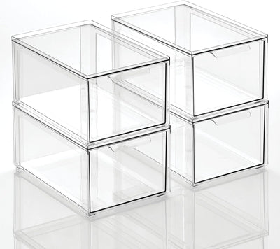 mDesign Aufbewahrungsbox für das Badezimmer – stapelbarer Make-up Organizer aus Kunststoff – praktis