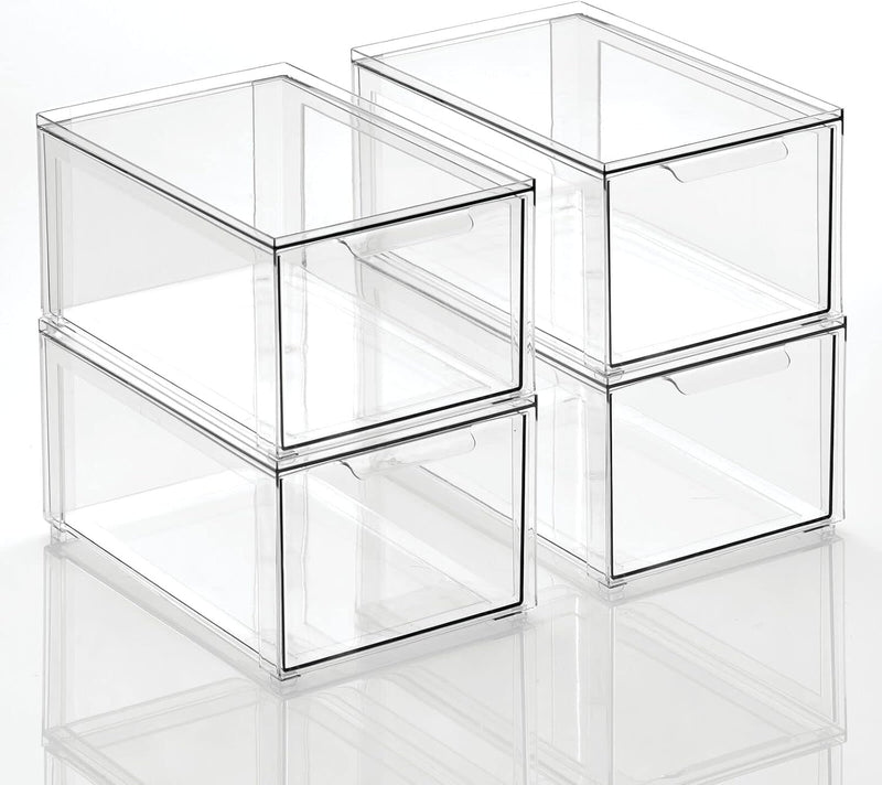 mDesign Aufbewahrungsbox für das Badezimmer – stapelbarer Make-up Organizer aus Kunststoff – praktis