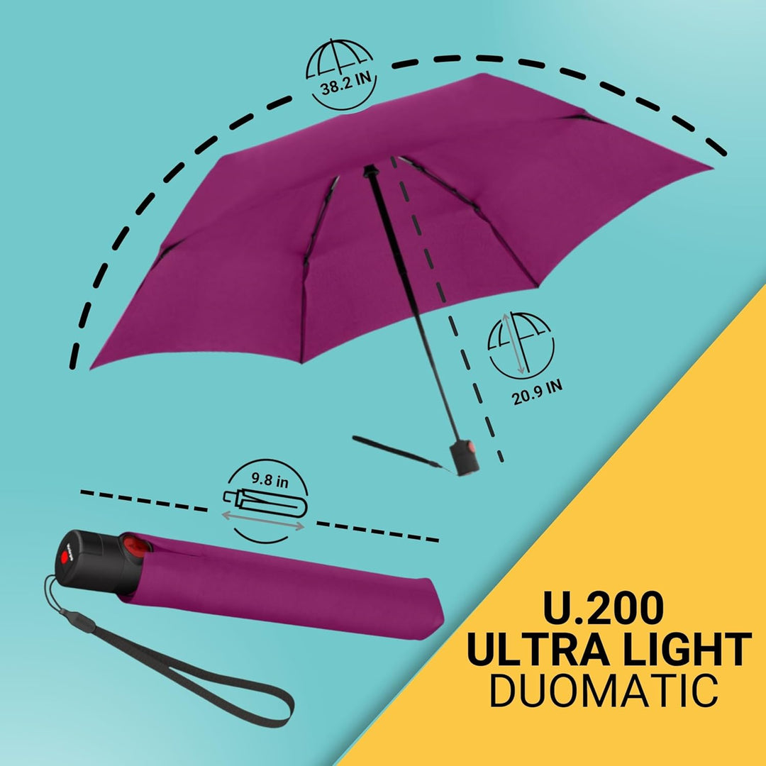 Knirps Taschenschirm U.200 Ultra Light Duomatic Vision Berry, Berry