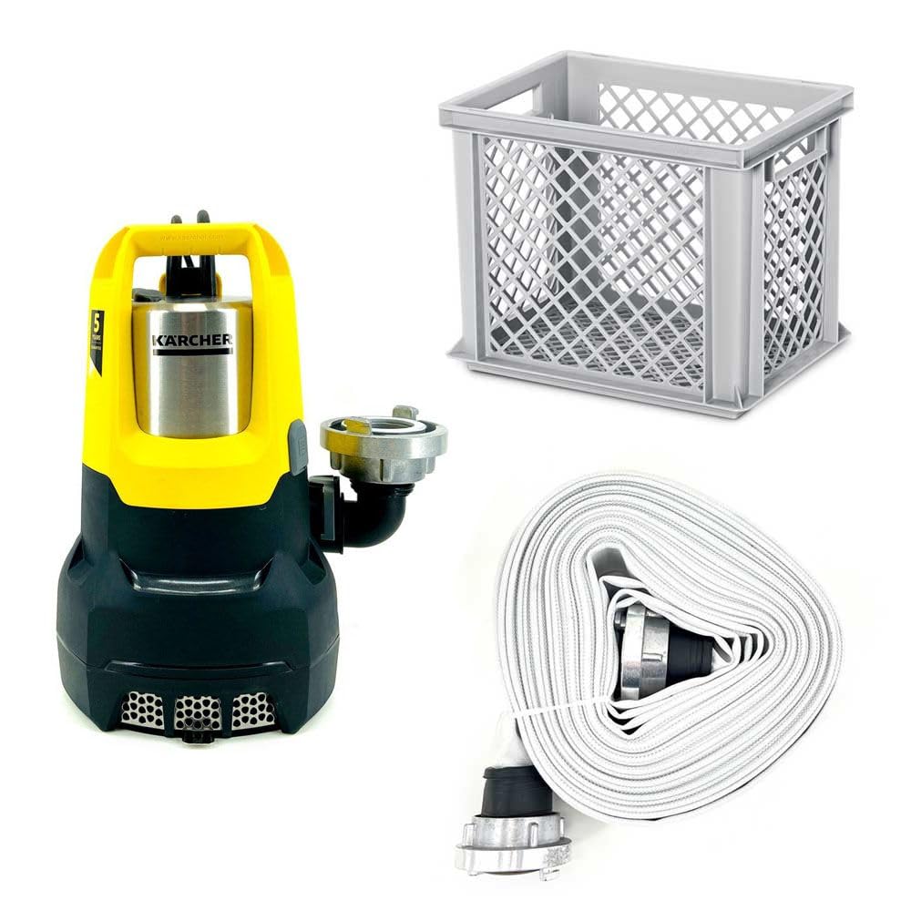 Kärcher Tauchpumpenbox SP 22.000 Dirt inkl. C-Kupplung, 20 mtr. Bauschlauch & Kunststoffbox