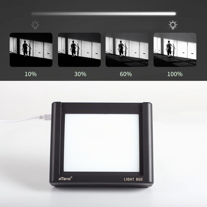 eTone LED Film Diabetrachter Film-Betrachter Light Box mit 10-fache Lupe