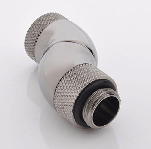 Bitspower Adapter 90 Grad G1/4 Zoll AG auf G1/4 Zoll IG - 3X drehbar, schwarz glänzend