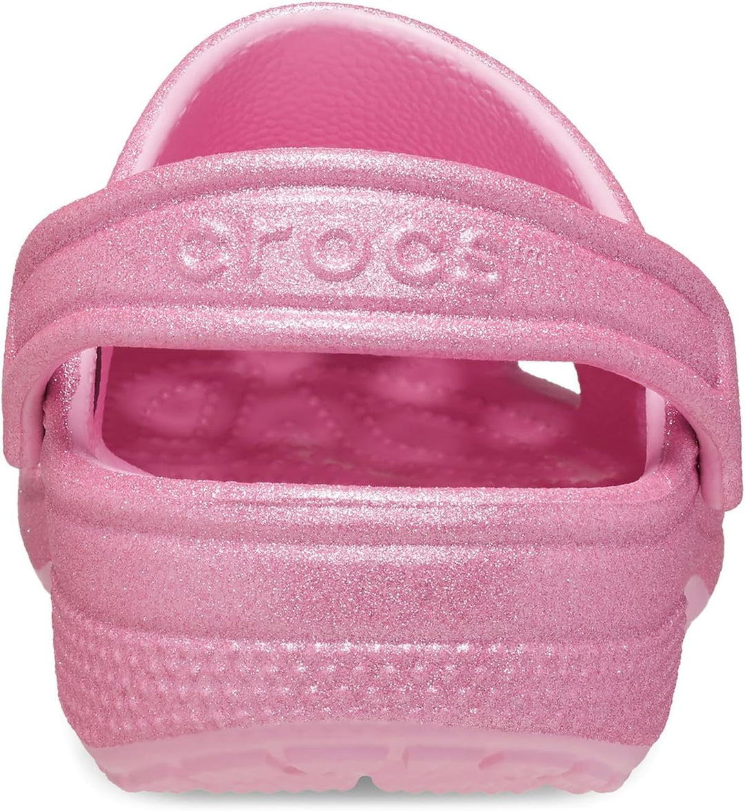 Crocs Unisex Kinder Classic Glitter Clog T, Rosa Tweed Glitzer