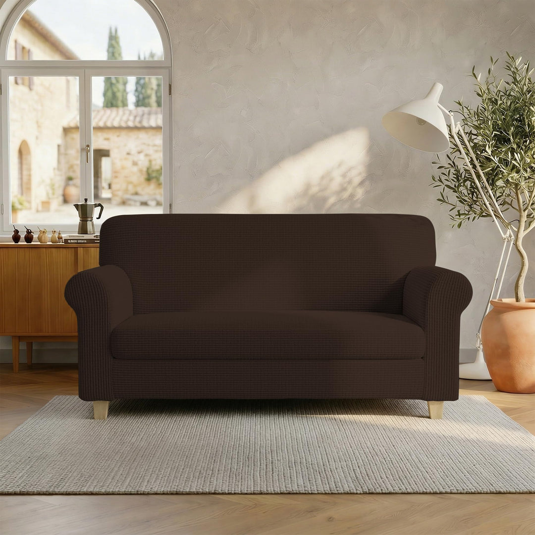 Sogni e capricci Leslie elastische Couchüberzüge, Braun, 2 Plätze 2 Plätze Braun, 2 Plätze Braun