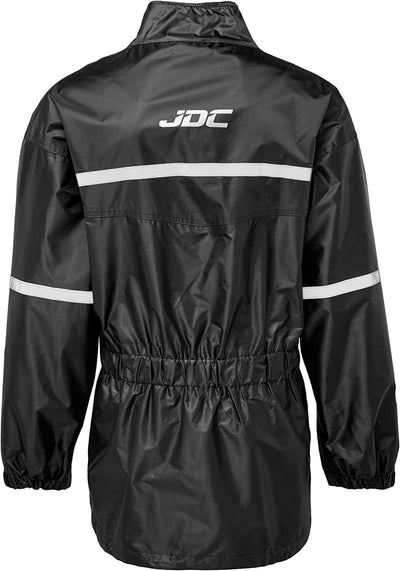 JDC Wasserdichte Motorrad-Regenüberzugsjacke Hohe Sichtbarkeit - SHIELD - Schwarz - XL XL Schwarz, X