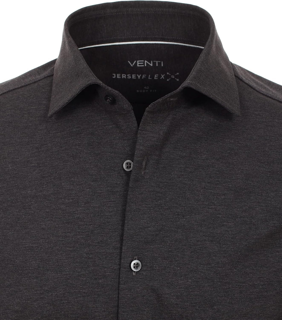 Venti Businesshemd Uni Body Fit 36 36 Dunkelgrau, 36 36 Dunkelgrau