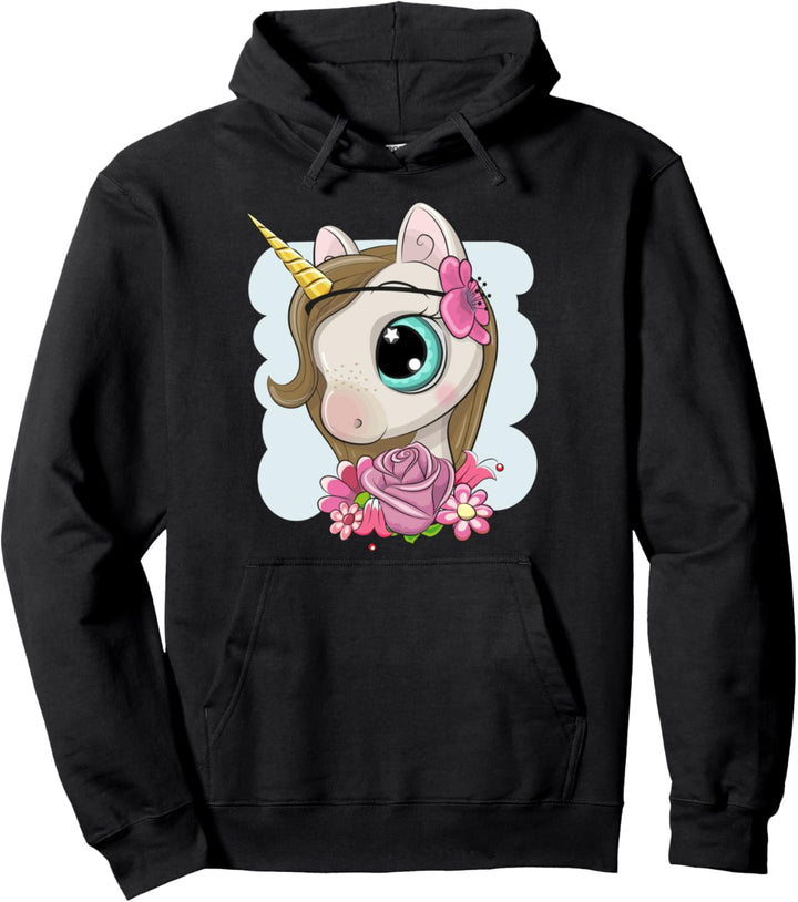Cute Unicorn T shirt, I Love Unicorn, Cool Unicorn Rainbow Pullover Hoodie