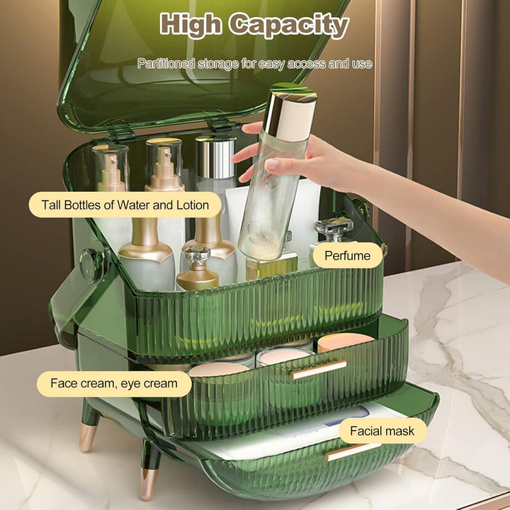Galatée Retro Serie 180°Drehbar Tragbare Make Up Organizer Kosmetikbox Kosmetische Aufbewahrungs Box